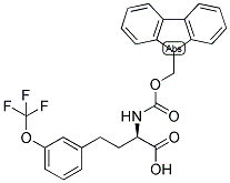 (R)-2-(9H-FLUOREN-9-YLMETHOXYCARBONYLAMINO)-4-(3-TRIFLUOROMETHOXY-PHENYL)-BUTYRIC ACID Struktur