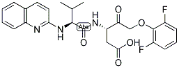 N-(2-QUINOLYL)VALYL-ASPARTYL-(2,6-DIFLUOROPHENOXY)METHYL KETONE Struktur