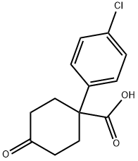 1-(4-CHLOROPHENYL)-4-OXOCYCLOHEXANECARBOXYLIC ACID Struktur