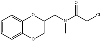 2-CHLORO-N-(2,3-DIHYDRO-1,4-BENZODIOXIN-2-YLMETHYL)-N-METHYLACETAMIDE Struktur