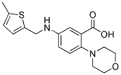 5-([(5-METHYLTHIEN-2-YL)METHYL]AMINO)-2-MORPHOLIN-4-YLBENZOIC ACID Struktur