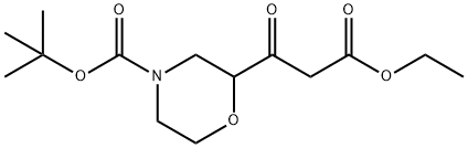 2-(2-ETHOXYCARBONYL-ACETYL)-MORPHOLINE-4-CARBOXYLIC ACID TERT-BUTYL ESTER Struktur