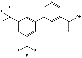 5-[3,5-BIS(TRIFLUOROMETHYL)PHENYL]NICOTINIC ACID Struktur