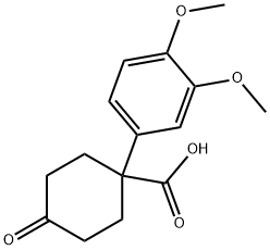 1-(3,4-DIMETHOXYPHENYL)-4-OXOCYCLOHEXANECARBOXYLIC ACID Struktur