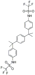 BIS(4-TRIFLUOROMETHYLSULFONAMIDOPHENYL)-1,4-DIISOPROPYLBENZENE Struktur