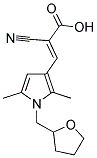 (2E)-2-CYANO-3-[2,5-DIMETHYL-1-(TETRAHYDROFURAN-2-YLMETHYL)-1H-PYRROL-3-YL]ACRYLIC ACID Struktur