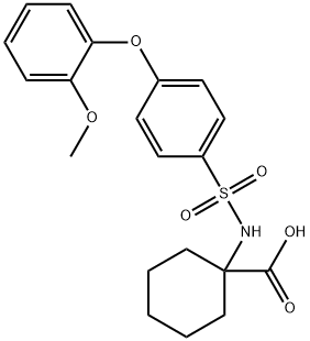 1-(([4-(2-METHOXYPHENOXY)PHENYL]SULFONYL)AMINO)CYCLOHEXANECARBOXYLIC ACID Struktur