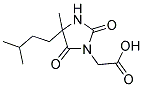 [4-METHYL-4-(3-METHYLBUTYL)-2,5-DIOXOIMIDAZOLIDIN-1-YL]ACETIC ACID Struktur