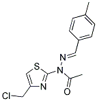 N-[4-(CHLOROMETHYL)-1,3-THIAZOL-2-YL]-N'-[(1E)-(4-METHYLPHENYL)METHYLENE]ACETOHYDRAZIDE Struktur