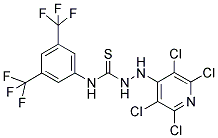 N-[3,5-BIS(TRIFLUOROMETHYL)PHENYL]-2-(2,3,5,6-TETRACHLOROPYRIDIN-4-YL)HYDRAZINECARBOTHIOAMIDE Struktur