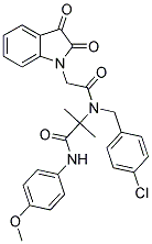 2-(N-(4-CHLOROBENZYL)-2-(2,3-DIOXOINDOLIN-1-YL)ACETAMIDO)-N-(4-METHOXYPHENYL)-2-METHYLPROPANAMIDE Struktur