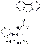 (R)-3-(9H-FLUOREN-9-YLMETHOXYCARBONYLAMINO)-3-(1H-INDOL-3-YL)-PROPIONIC ACID Struktur