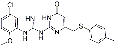 N-(5-CHLORO-2-METHOXYPHENYL)-N'-(4-{[(4-METHYLPHENYL)THIO]METHYL}-6-OXO-1,6-DIHYDROPYRIMIDIN-2-YL)GUANIDINE Struktur