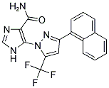 5-[3-(1-NAPHTHYL)-5-(TRIFLUOROMETHYL)-1H-PYRAZOL-1-YL]-1H-IMIDAZOLE-4-CARBOXAMIDE Struktur