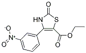 4-(3-NITRO-PHENYL)-2-OXO-2,3-DIHYDRO-THIAZOLE-5-CARBOXYLIC ACID ETHYL ESTER Struktur