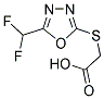 ([5-(DIFLUOROMETHYL)-1,3,4-OXADIAZOL-2-YL]SULFANYL)ACETIC ACID Struktur