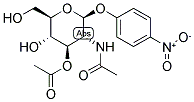 P-NITROPHENYL 2-ACETAMIDO-2-DEOXY-3-O-ACETYL-BETA-D-GLUCOPYRANOSIDE Struktur