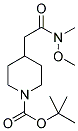 TERT-BUTYL 4-((N-METHOXY-N-METHYLCARBAMOYL)METHYL)PIPERIDINE-1-CARBOXYLATE Struktur