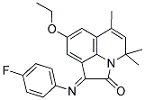 (1E)-8-ETHOXY-1-[(4-FLUOROPHENYL)IMINO]-4,4,6-TRIMETHYL-4H-PYRROLO[3,2,1-IJ]QUINOLIN-2(1H)-ONE Struktur