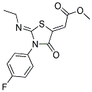 METHYL (2Z)-[(2Z)-2-(ETHYLIMINO)-3-(4-FLUOROPHENYL)-4-OXO-1,3-THIAZOLIDIN-5-YLIDENE]ACETATE Struktur