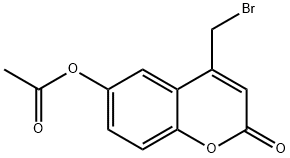 6-ACETOXY-4-(BROMOMETHYL)COUMARIN Struktur