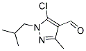 5-CHLORO-1-ISOBUTYL-3-METHYL-1H-PYRAZOLE-4-CARBALDEHYDE Struktur