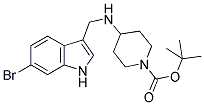 4-[(6-BROMO-1H-INDOL-3-YLMETHYL)-AMINO]-PIPERIDINE-1-CARBOXYLIC ACID TERT-BUTYL ESTER Struktur