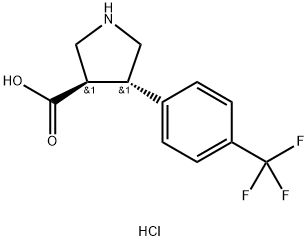 (TRANS)-4-(4-TRIFLUOROMETHYL-PHENYL)-PYRROLIDINE-3-CARBOXYLIC ACID-HCL Struktur