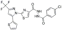 N'-(4-CHLOROBENZOYL)-2-[5-THIEN-2-YL-3-(TRIFLUOROMETHYL)-1H-PYRAZOL-1-YL]-1,3-THIAZOLE-4-CARBOHYDRAZIDE Struktur