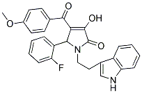 1-(2-(1H-INDOL-3-YL)ETHYL)-5-(2-FLUOROPHENYL)-3-HYDROXY-4-(4-METHOXYBENZOYL)-1H-PYRROL-2(5H)-ONE Struktur