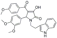 1-(2-(1H-INDOL-3-YL)ETHYL)-5-(3,4-DIMETHOXYPHENYL)-3-HYDROXY-4-(4-METHOXYBENZOYL)-1H-PYRROL-2(5H)-ONE Struktur