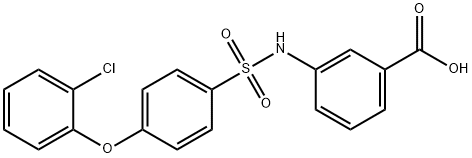 3-[4-(2-CHLOROPHENOXY)PHENYLSULFONAMIDO]BENZOIC ACID Struktur