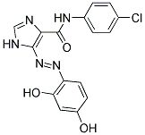 N-(4-CHLOROPHENYL)-5-[(E)-(2,4-DIHYDROXYPHENYL)DIAZENYL]-1H-IMIDAZOLE-4-CARBOXAMIDE Struktur