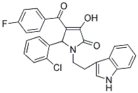 1-(2-(1H-INDOL-3-YL)ETHYL)-5-(2-CHLOROPHENYL)-4-(4-FLUOROBENZOYL)-3-HYDROXY-1H-PYRROL-2(5H)-ONE Struktur