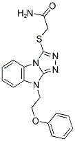 2-[9-(2-PHENOXY-ETHYL)-9H-BENZO[4,5]IMIDAZO[2,1-C][1,2,4]TRIAZOL-3-YLSULFANYL]-ACETAMIDE Struktur