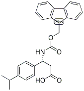 (R)-3-(9H-FLUOREN-9-YLMETHOXYCARBONYLAMINO)-3-(4-ISOPROPYL-PHENYL)-PROPIONIC ACID Struktur