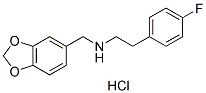 BENZO[1,3]DIOXOL-5-YLMETHYL-[2-(4-FLUORO-PHENYL)-ETHYL]-AMINE HYDROCHLORIDE Structure