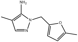 4-METHYL-2-(5-METHYL-FURAN-2-YLMETHYL)-2H-PYRAZOL-3-YLAMINE Struktur