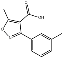 5-METHYL-3-M-TOLYL-ISOXAZOLE-4-CARBOXYLIC ACID Struktur