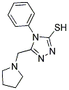 4-PHENYL-5-(PYRROLIDIN-1-YLMETHYL)-4H-1,2,4-TRIAZOLE-3-THIOL Struktur