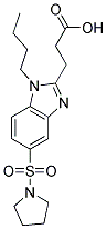 3-[1-BUTYL-5-(PYRROLIDINE-1-SULFONYL)-1H-BENZOIMIDAZOL-2-YL]-PROPIONIC ACID Struktur