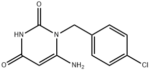 6-AMINO-1-(4-CHLORO-BENZYL)-1H-PYRIMIDINE-2,4-DIONE Struktur