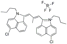 1-BUTYL-2-((E)-3-[1-BUTYL-6-CHLOROBENZO[CD]INDOL-2(1H)-YLIDENE]-2-METHYL-1-PROPENYL)-6-CHLOROBENZO[CD]INDOLIUM TETRAFLUOROBORATE Struktur