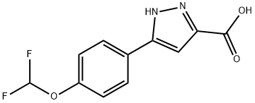 5-(4-DIFLUOROMETHOXY-PHENYL)-1 H-PYRAZOLE-3-CARBOXYLIC ACID Struktur