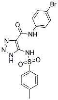 N-(4-BROMOPHENYL)-5-{[(4-METHYLPHENYL)SULFONYL]AMINO}-1H-1,2,3-TRIAZOLE-4-CARBOXAMIDE Struktur