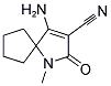 4-AMINO-1-METHYL-2-OXO-1-AZASPIRO[4.4]NON-3-ENE-3-CARBONITRILE Struktur