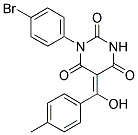 (5E)-1-(4-BROMOPHENYL)-5-[HYDROXY(4-METHYLPHENYL)METHYLENE]PYRIMIDINE-2,4,6(1H,3H,5H)-TRIONE Struktur