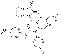 N-(4-CHLOROBENZYL)-N-(1-(4-CHLOROPHENYL)-2-(4-METHOXYPHENYLAMINO)-2-OXOETHYL)-2-(2,3-DIOXOINDOLIN-1-YL)ACETAMIDE Struktur