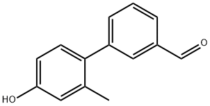 4-HYDROXY-2'-METHYL[1,1'-BIPHENYL]-3-CARBALDEHYDE Struktur