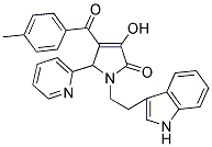 3-HYDROXY-1-[2-(1H-INDOL-3-YL)ETHYL]-4-(4-METHYLBENZOYL)-5-(2-PYRIDINYL)-1,5-DIHYDRO-2H-PYRROL-2-ONE Struktur